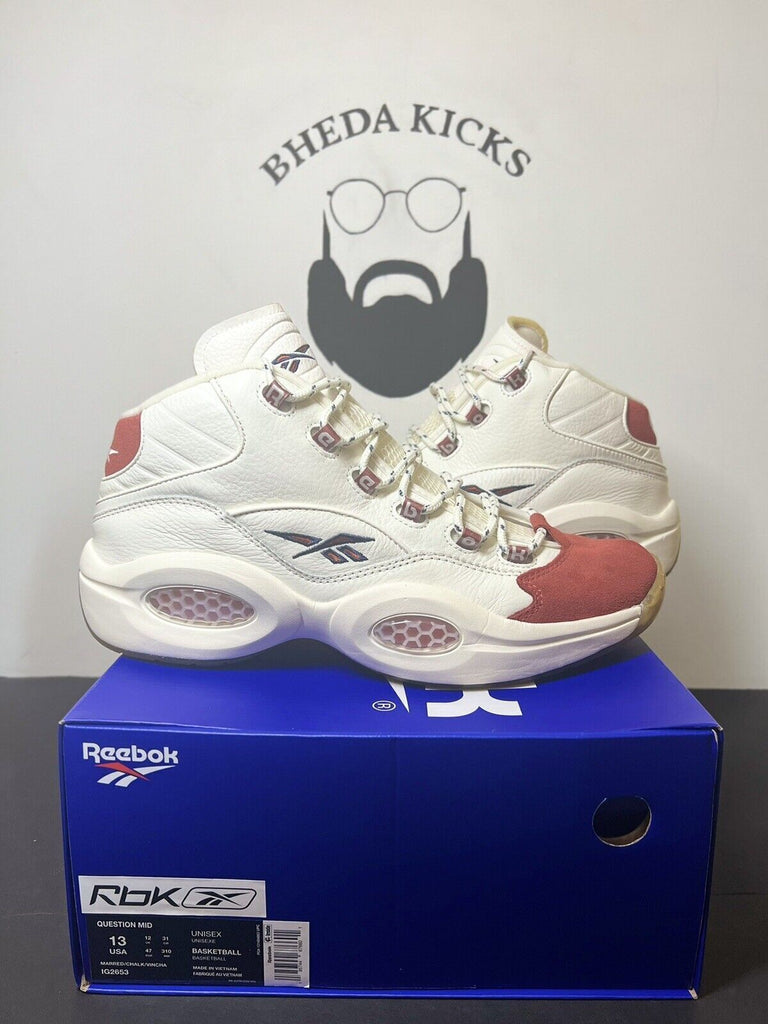 Reebok Question Mid ASG White Vintage Red Toe IG2653 Allen Iverson Size 13 Rare