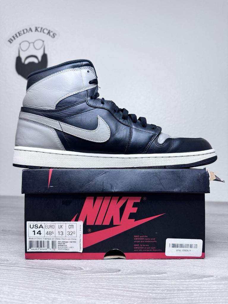 Size 14 - Air Jordan 1 Retro OG 2013 High Shadow 555088-014 Preowned Authentic