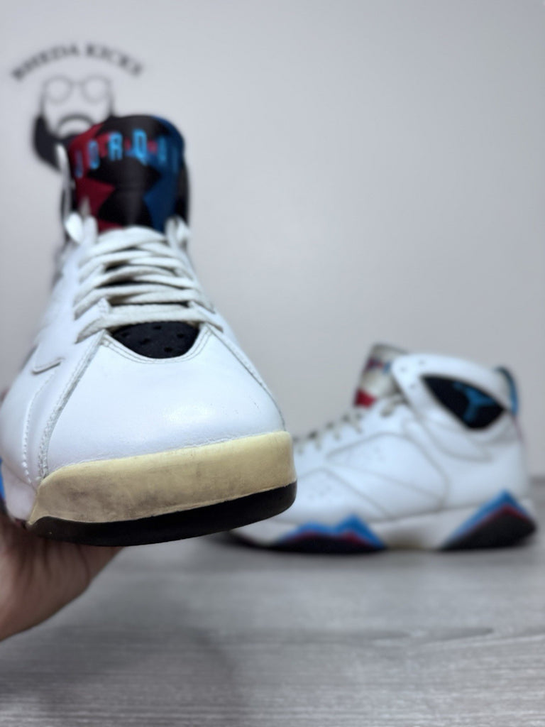 Size 11.5 - Nike Air Jordan 7 VII Retro Orion White Leather Sneaker 304775-105