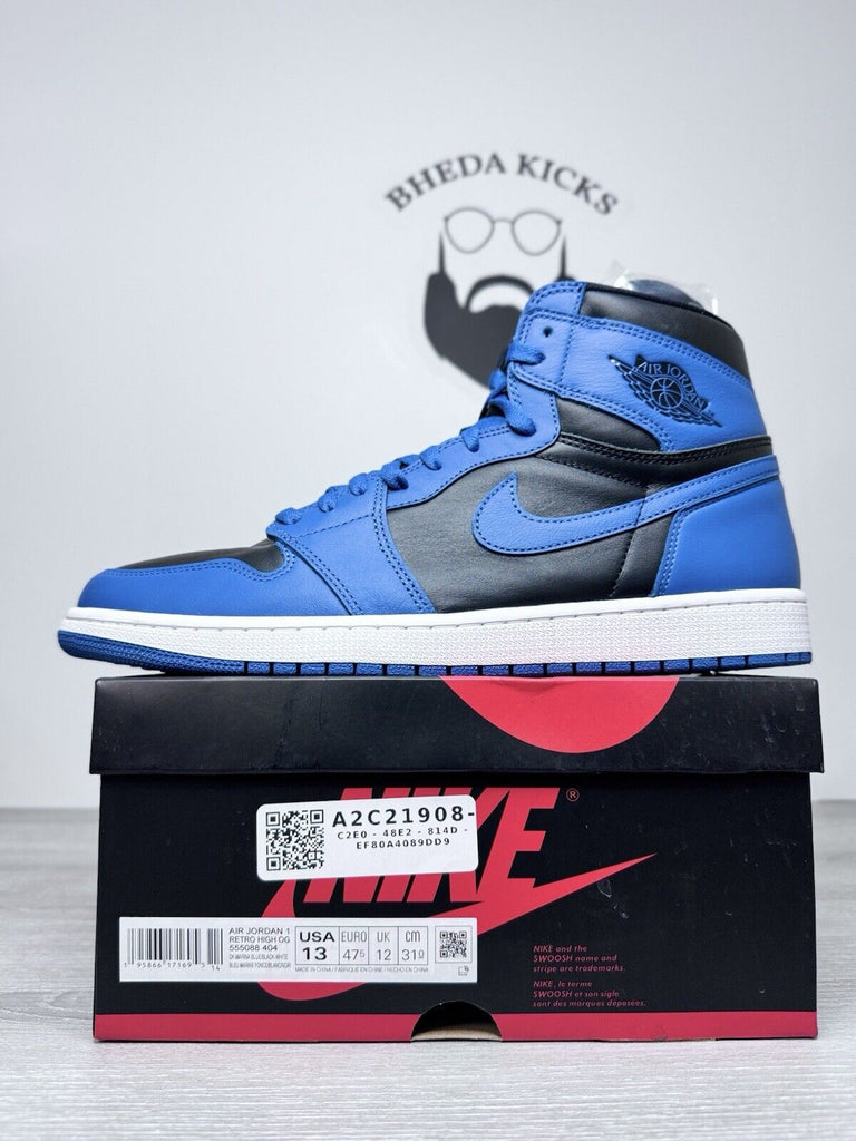 Size 13 - Nike Air Jordan 1 Retro OG High Dark Marina Blue Men's 555088-404