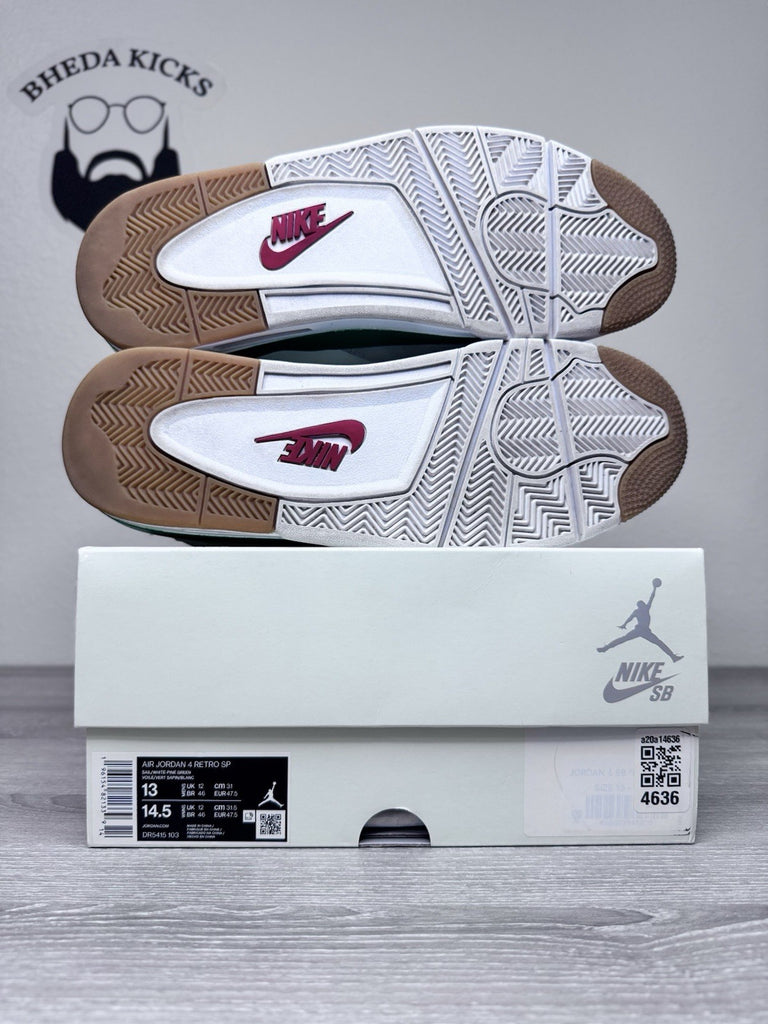 Size 13 - Nike Air Jordan 4 Retro SB Pine Green Sail (2023) DR5415-103