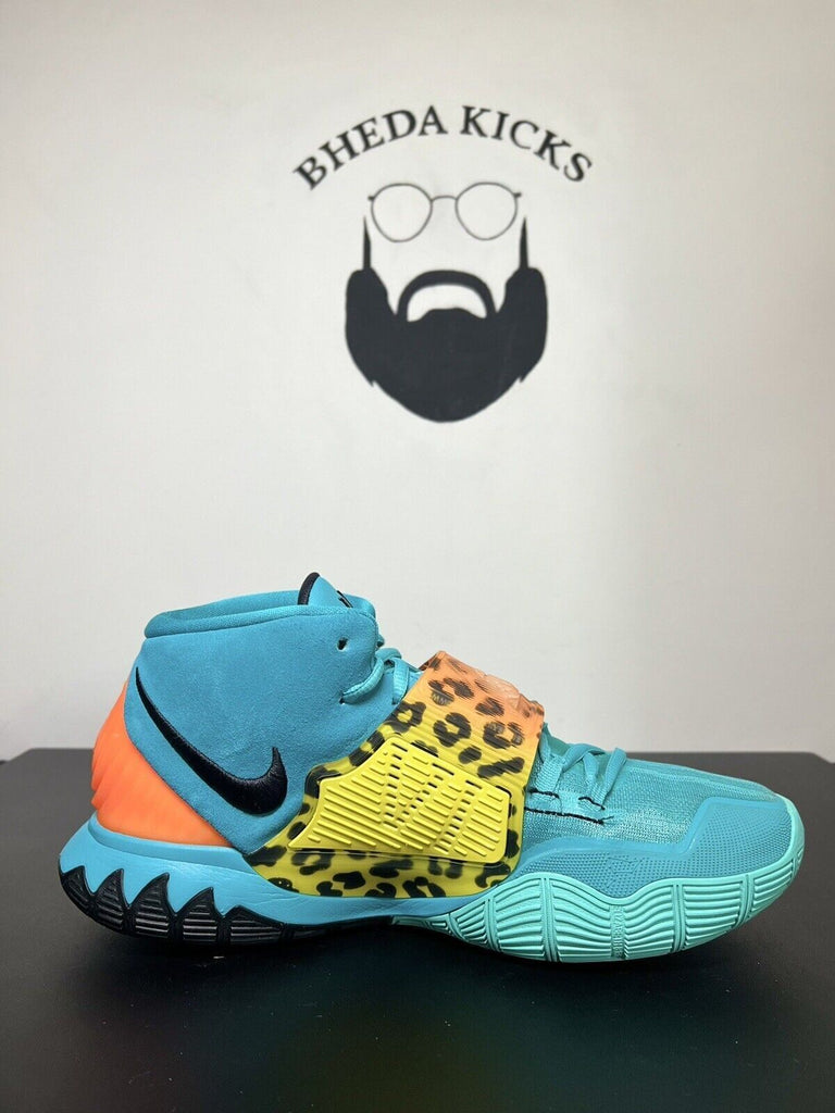 Nike Kyrie Irving 6 Oracle Aqua Blue Animal Orange BQ4630-300 sz 12 Basketball