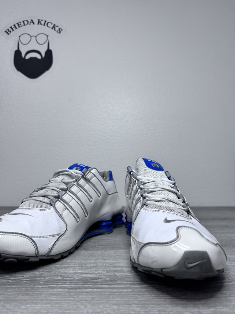 Size 15 - Nike Shox NZ SL Shoes Sneakers 2012 378341-140 Blue White Leather