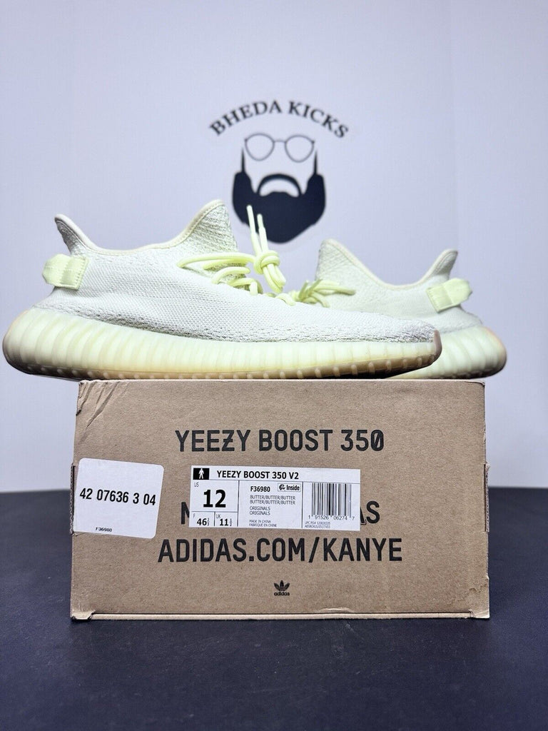 Adidas Yeezy Boost 350 V2 Butter Yellow F36980 Authentic Preowned Men’s Size 12