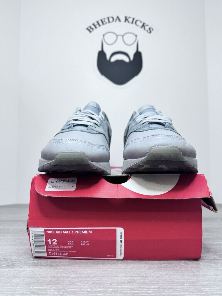 Size 12 - Nike Air Max 1 Pompidou Centre Night Grey AV3735-001 Preowned