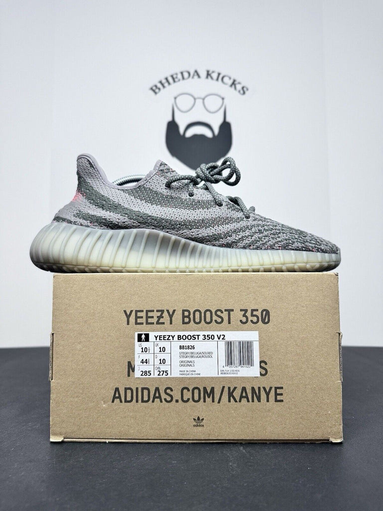 Adidas Yeezy Boost 350 V2 Beluga BB1826 Preowned Sneaker Authentic Size 10.5