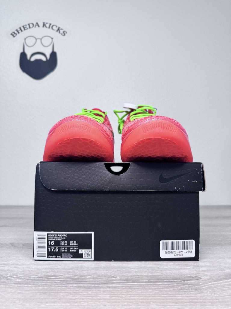 Size 16 - Nike Kobe 6 Protro Low Reverse Grinch FV4921-600 Authentic Brand New