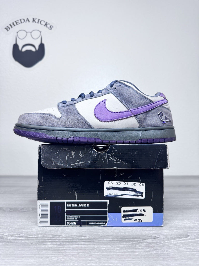 Size 10.5 - Nike SB Dunk Low Pro Purple Pigeon 2006 304292-051 Preowned