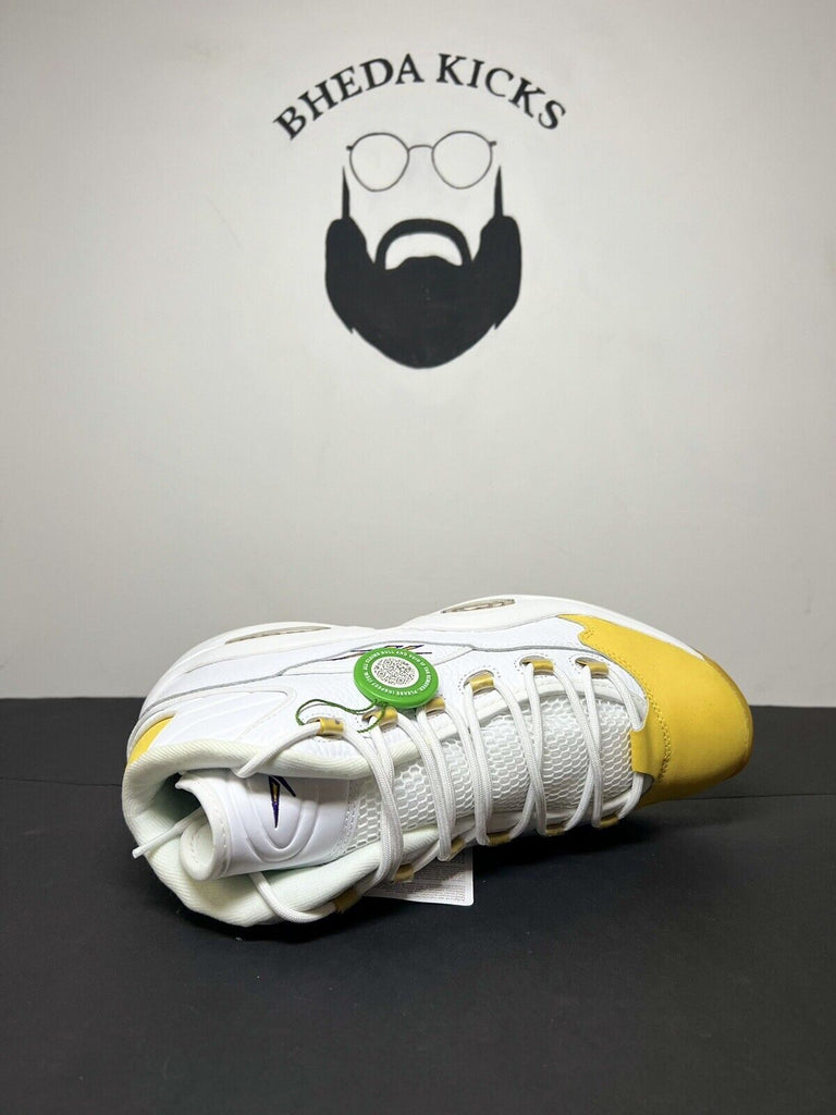 Reebok Question Mid Iverson Yellow Toe PE Kobe New FX4278 SB Size 11.5