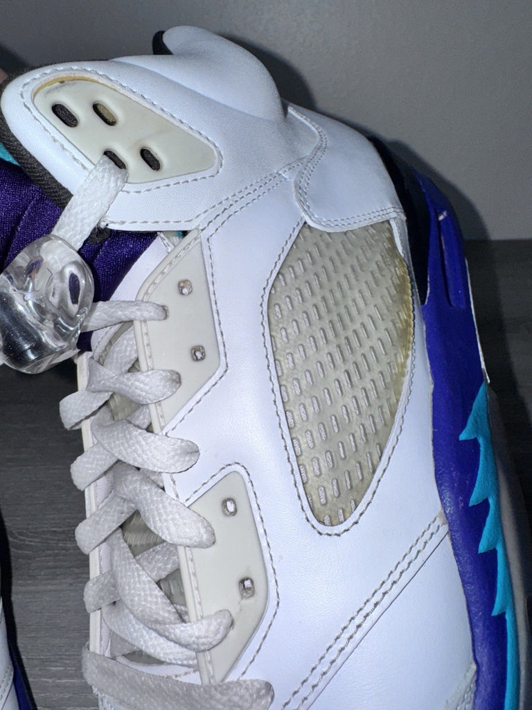 Size 12 - Nike Air Jordan 5 Retro Grape 2013 White Purple Black 136027-108