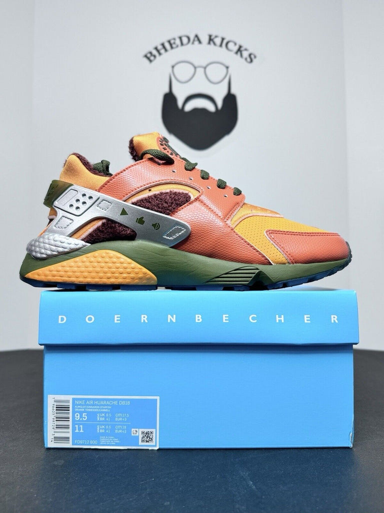 NEW Nike Air Huarache Run Doernbecher Freestyle Dario Orange FD9712-800 Size 9.5