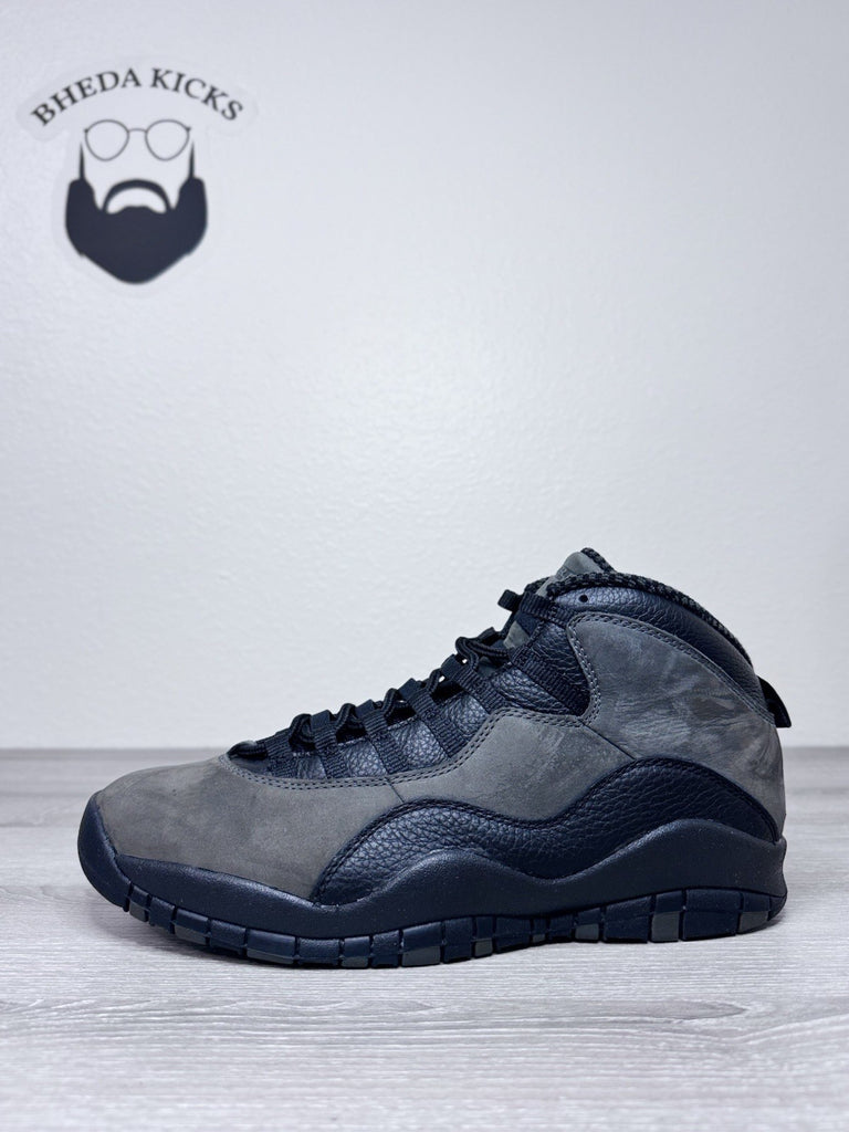 Size 12 - Air Jordan 10 Retro 2018 Shadow Grey Black Suede Leather (310805-002)
