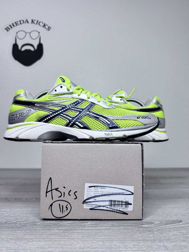 Size 11.5 - Asics Gel Flash 05 Running Shoes Volt Silver Sneakers Trainers TN439
