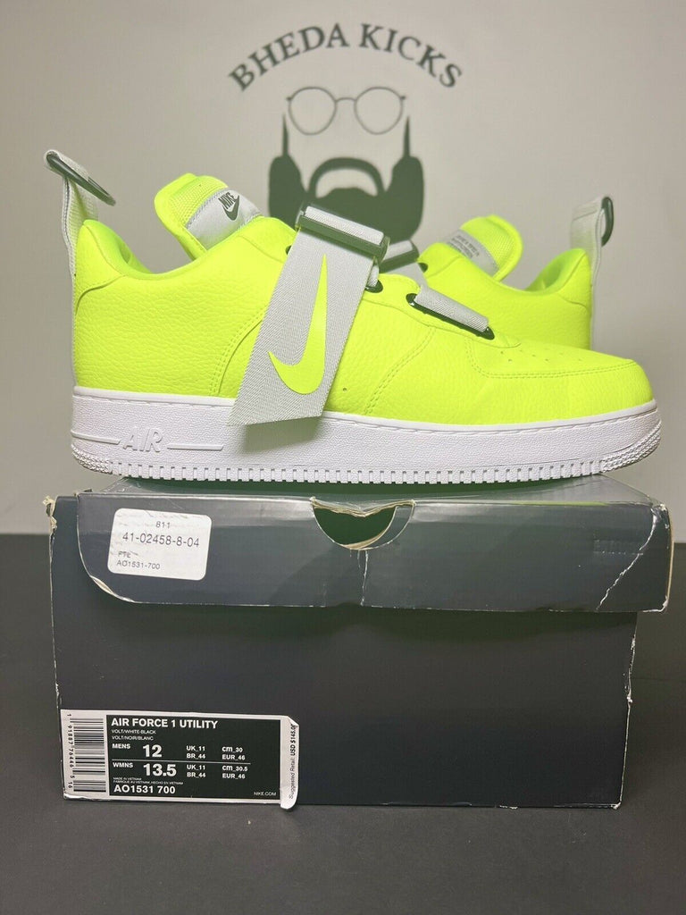 Nike Air Force 1 Low Utility Volt Men's Size 12 2018 AO1531-700 Preowned Og Rare