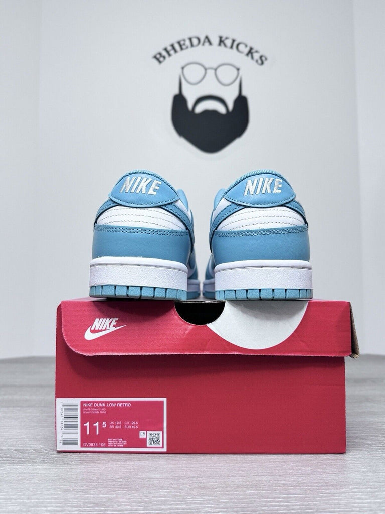 Size 11.5 - Nike Dunk Low Denim Turquoise DV0833-106 Authentic NEW DS