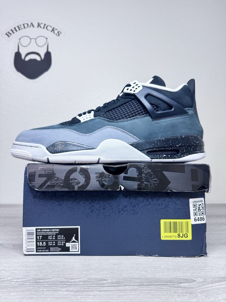 Size 17 - Air Jordan 4 Retro Fear Black White Gray 2024 FQ8138-002 Brand New