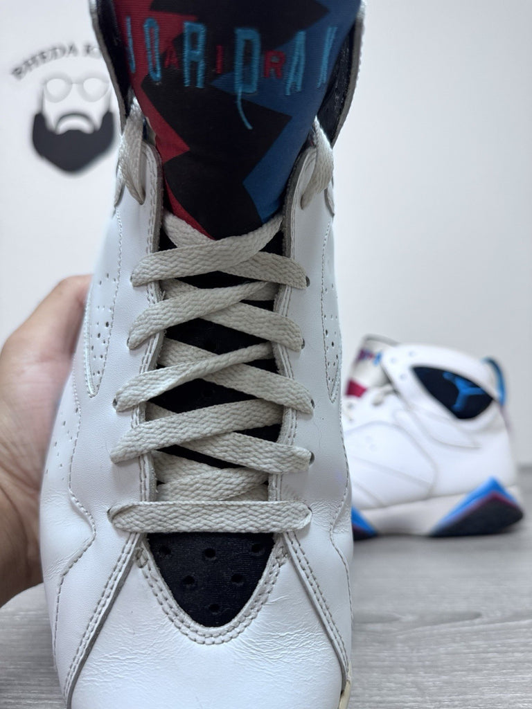 Size 11.5 - Nike Air Jordan 7 VII Retro Orion White Leather Sneaker 304775-105