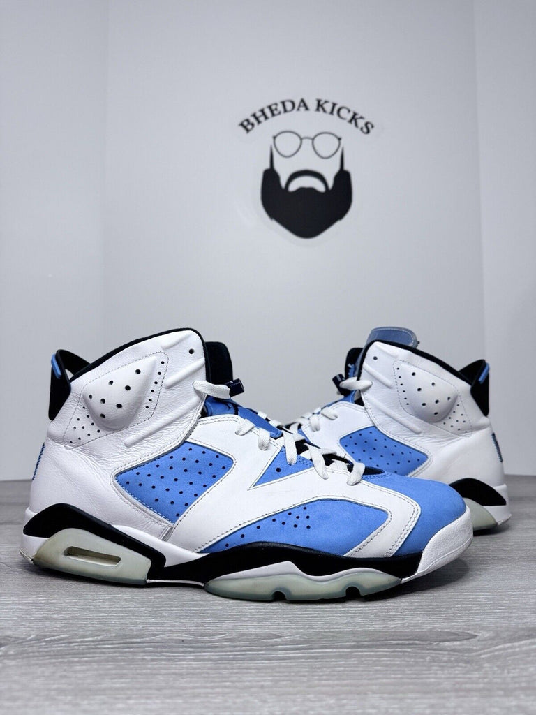 Size 15 - Nike Air Jordan 6 Retro UNC Men’s CT8529-410 Blue White Preowned