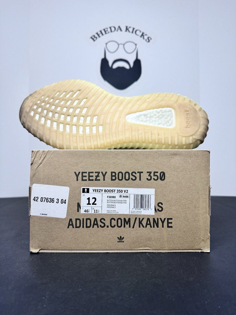 Adidas Yeezy Boost 350 V2 Butter Yellow F36980 Authentic Preowned Men’s Size 12