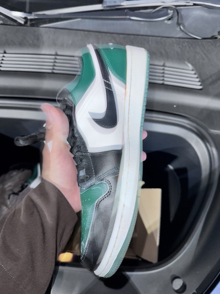 Nike Air Jordan 1 Low “Noble Green” Black White 553558-371 Og Men’s Size 13