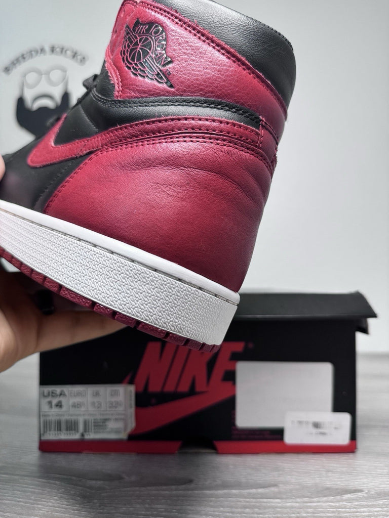 Size 14 - Nike Air Jordan 1 Retro OG High Banned Bred 555088-001 2016 Preowned