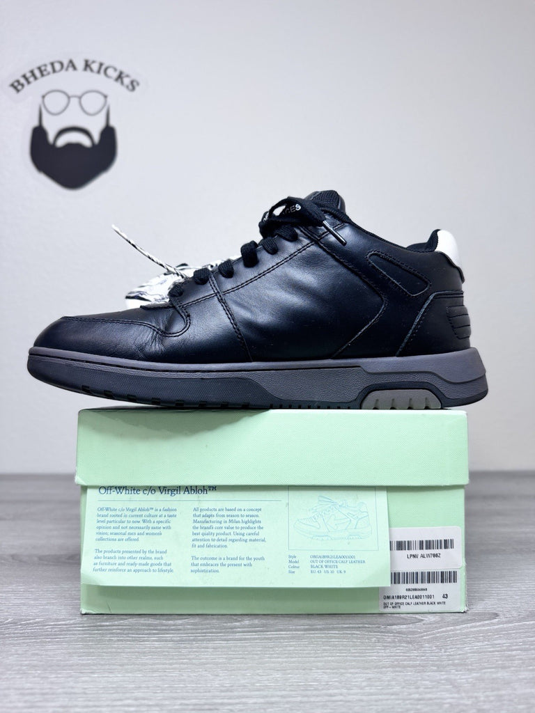 Size 43 EU/10 US - Off-White Out of Office Black White Panda Sneakers Preowned