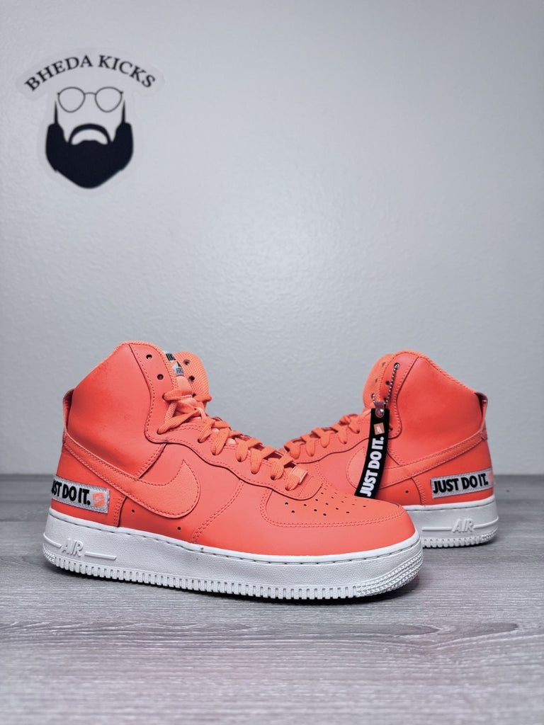 Size 8.5 - Nike Air Force 1 HI '07 LV8 JDI LTR Total Orange Shoes BQ6474-800