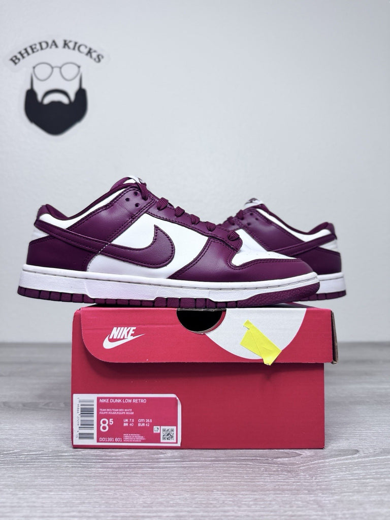 Size 8.5 - Nike Dunk Low Team Red White Leather (DD1391-601) Preowned