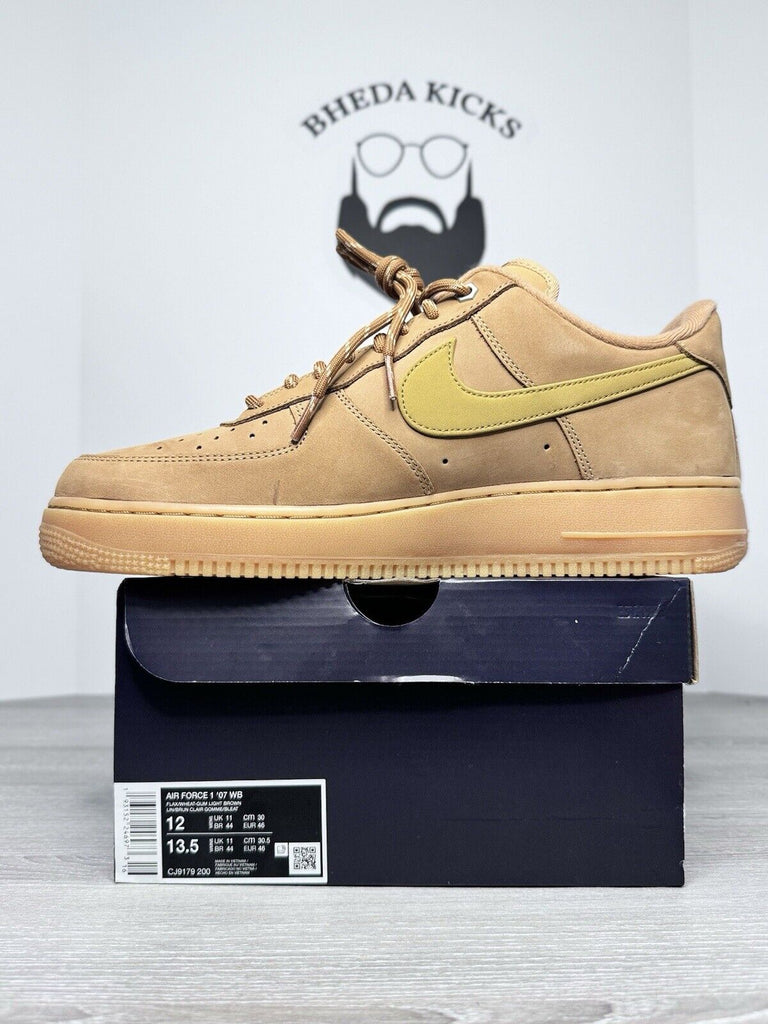 Size 12 - Nike Air Force 1 Low Flax Wheat CJ9179-200 Men's NEW DS