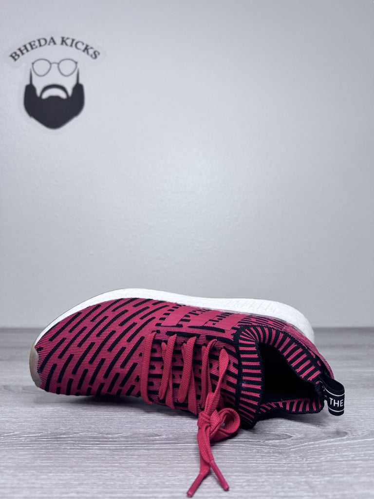 Size 10.5 - adidas NMD_R2 PK Core Red Black White Men’s Athletic Shoes (BB2910)