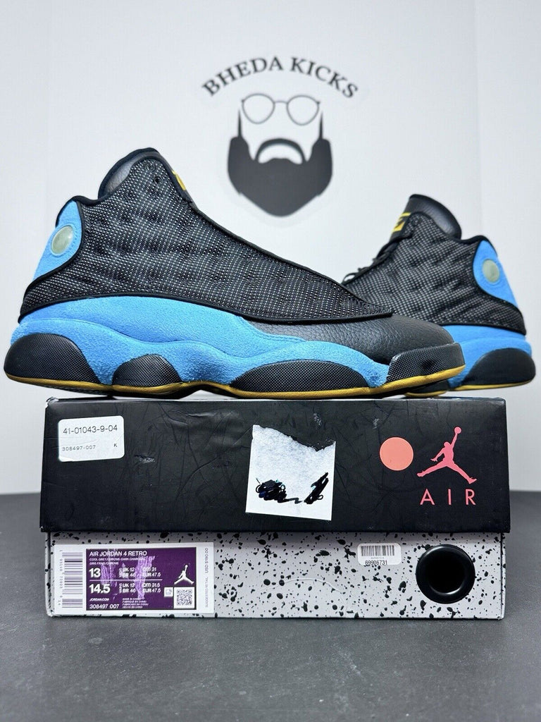 Nike Air Jordan 13 Retro CP3 Away 2015 823902-015 Black Blue Yellow Size 13