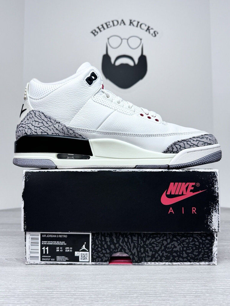 Size 11 - Nike Air Jordan 3 Retro White Cement Reimagined DN3707-100 OG Worn 1x