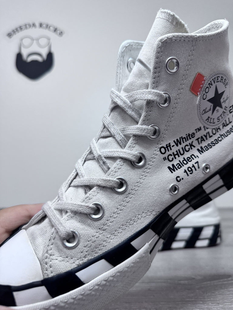 Size 6M/8W - Off White x Converse Chuck Taylor All Star 70 Hi White 163862C