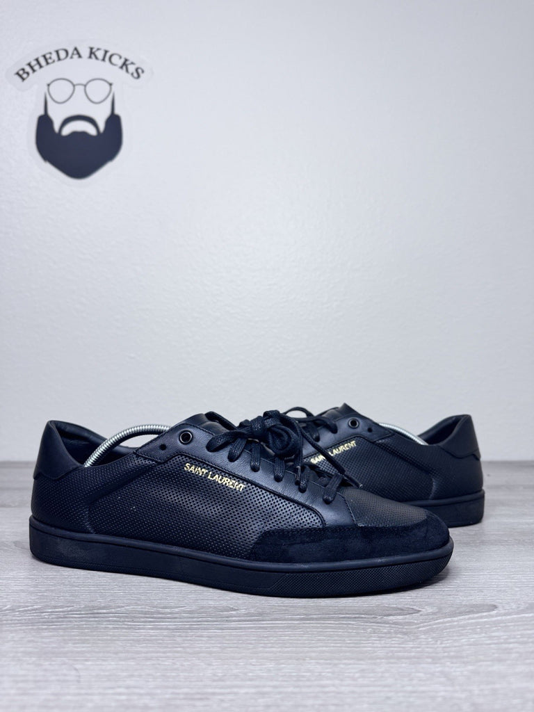 Size 46 EU/ 12 US - Saint Laurent Men's Court Classic Low-top Black Leather