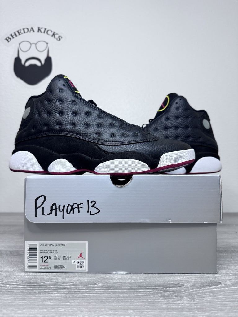 Size 12.5 - Jordan 13 Retro Mid Playoff Black Suede Leather (414571-062) Clean