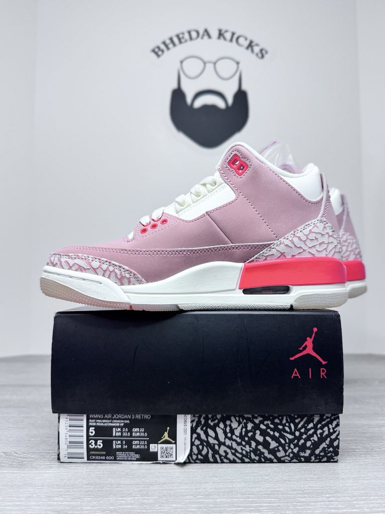 Size 5W - Air Jordan Wmns Air Jordan 3 Retro 'Rust Pink' CK9246-600 NEW DS