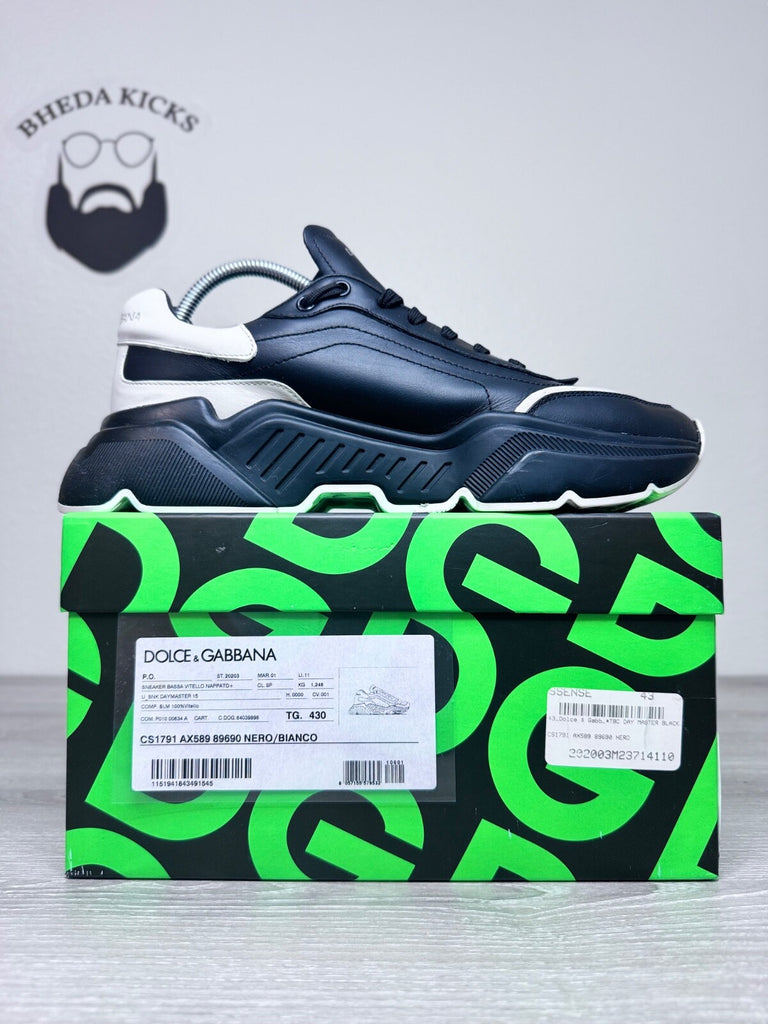 Size 43EU/10 US - Dolce & Gabbana Daymaster Black White Men’s Preowned Authentic
