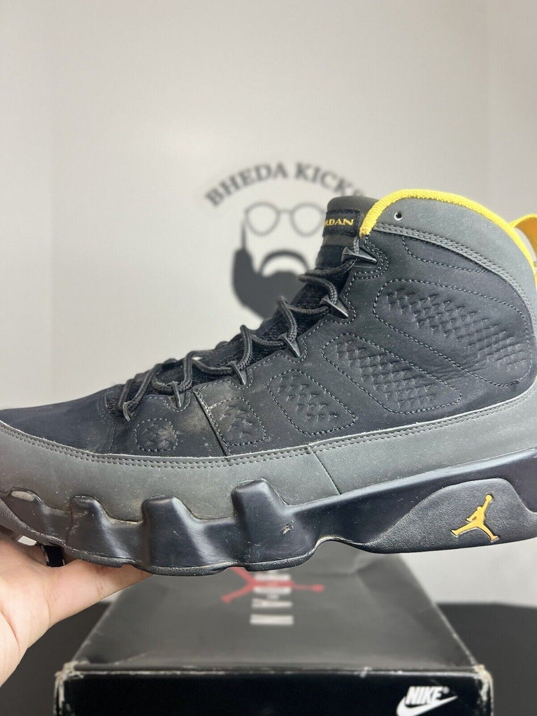 Nike Air Jordan 9 Dark Charcoal University Gold size 11.5 CT8019-070 OG IX Clean