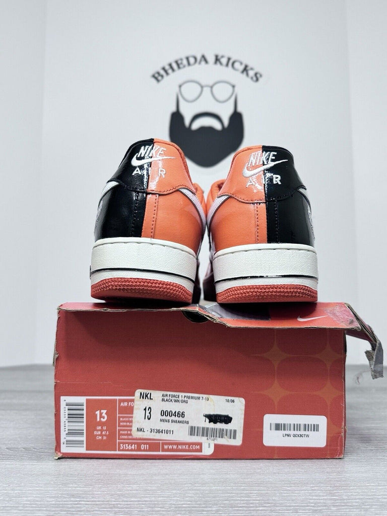 Size 13 - Nike Air Force 1 AF1 Halloween Split Orange 313641-011 Preowned Rare