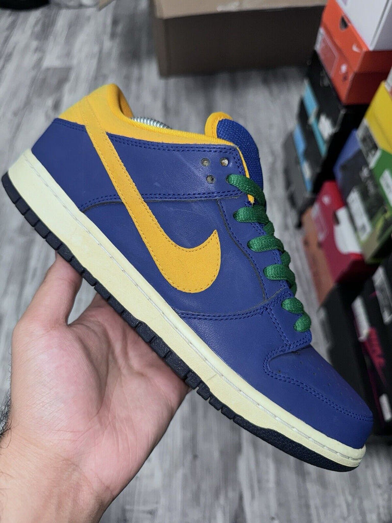 Size 10.5 - Nike SB Dunk Low Royal Blue Midas Gold Brazil 304292-473 Men's