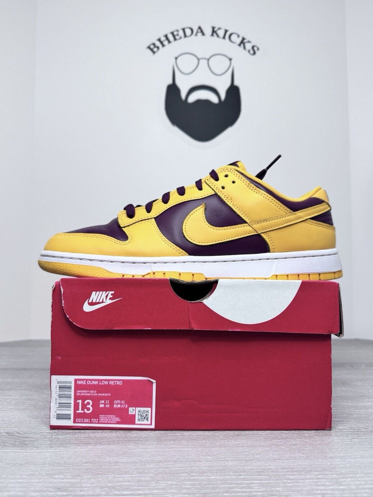 Size 13 - Nike Dunk Low Retro University Gold Mens DD1391-702 Preowned Og