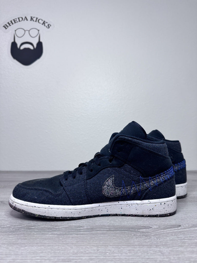 Size 12 - Air Jordan 1 Mid Crater DM3529-001 Preowned Authentic Og Rare