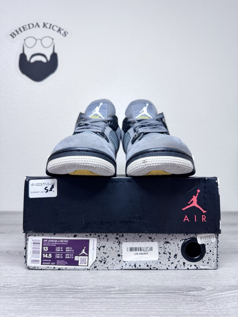 Size 13 - Nike Air Jordan 4 Retro “Cool Grey” 2019 308497-007 Men’s Preowned