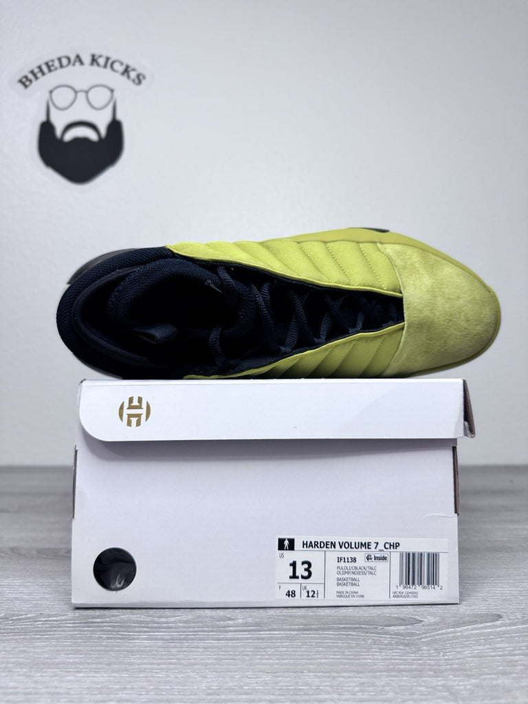 Size 13 -Adidas Harden Vol. 7 Mid Pulse Olive IF1138 Men’s Preowned Authentic
