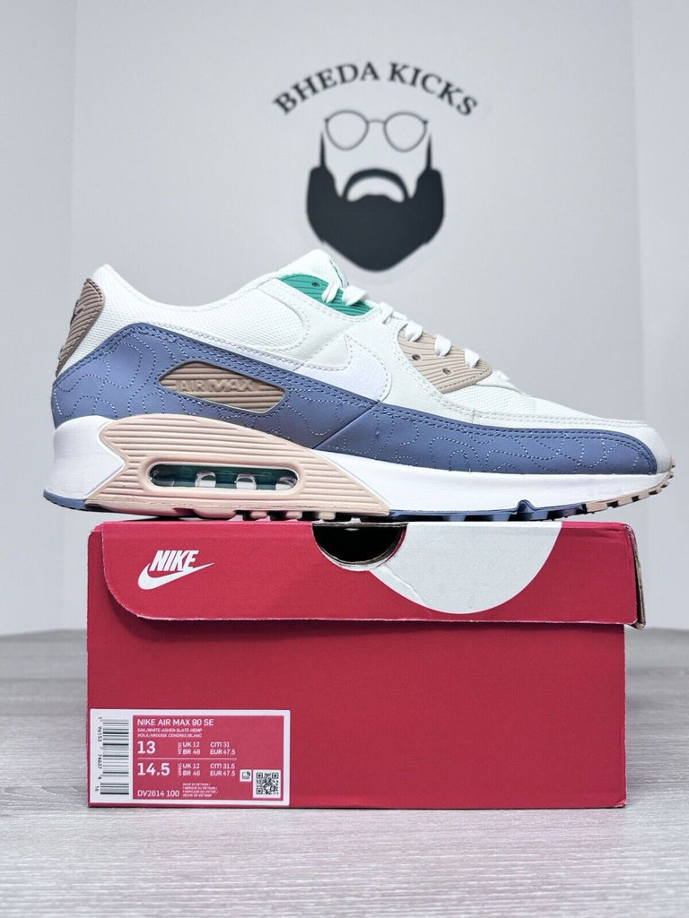 Size 13 - Nike Air Max 90 SE Moving Company Sail Ashen Slate Hemp DV2614-100