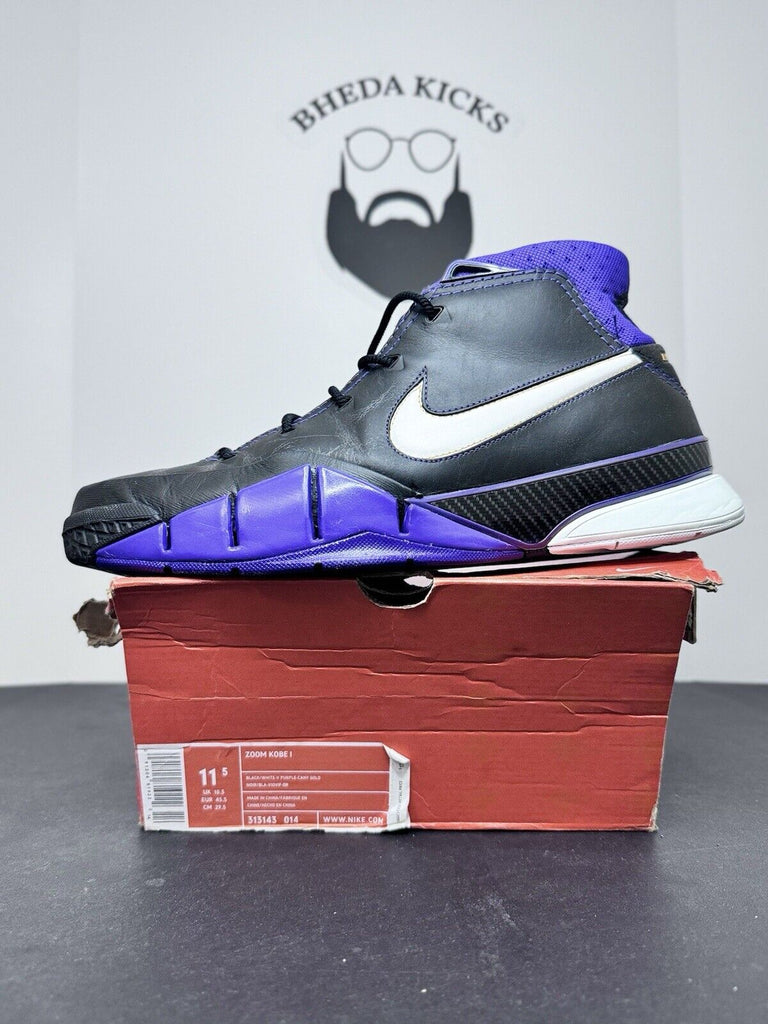 Size 11.5 - Nike Zoom Kobe 1 Protro Purple Reign Black Out Preowned 313143-014