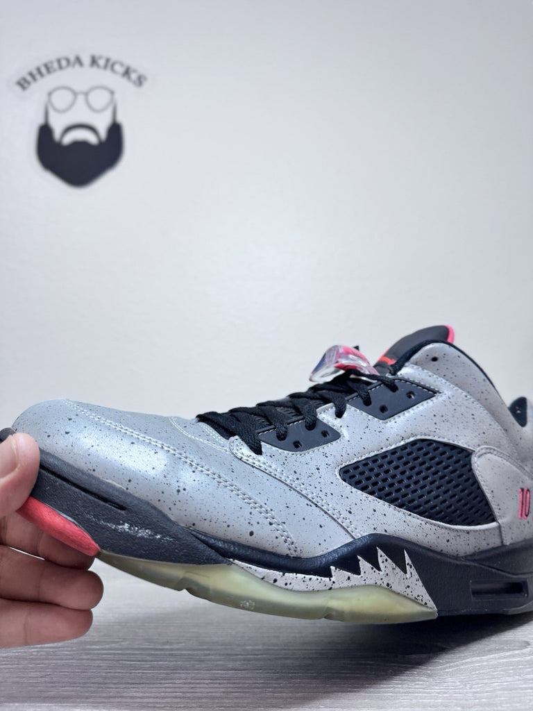 Size 15 - Air Jordan 5 Low Neymar Retro Silver Sneakers 2016 846315-025