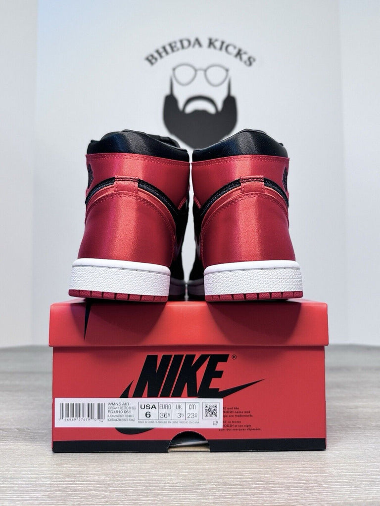 Size 6W - Air Jordan 1 Retro OG 2023 High Satin Bred Authentic NEW DS