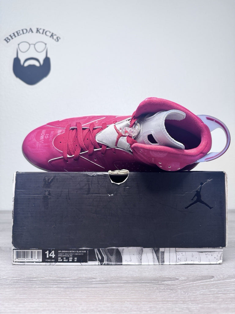 Size 14 - Nike Air Jordan 6 Slam Dunk 717302-600 OG VI Retro Red Preowned