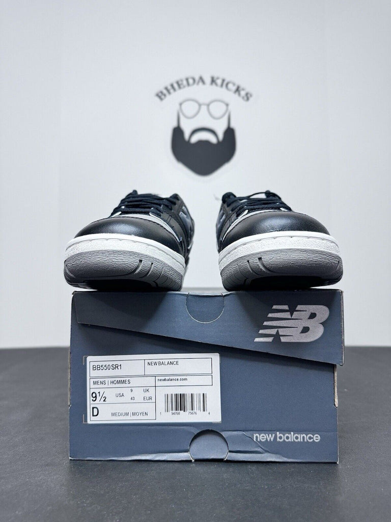 DS New Balance 550 'Shadow' Black Grey White Shoes BB550SR1 Men's Size 9.5